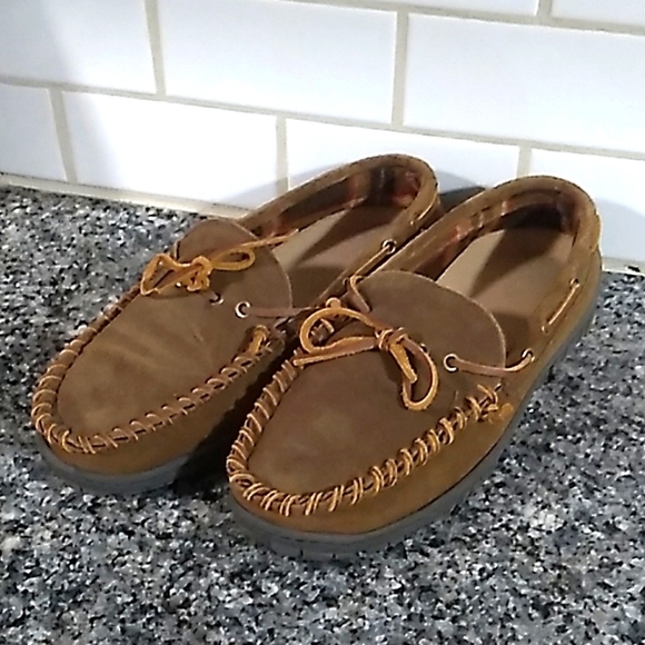 Clarks Other - Clark's Men's Leather/Suede Slip On Brown Moccasins. Size 10